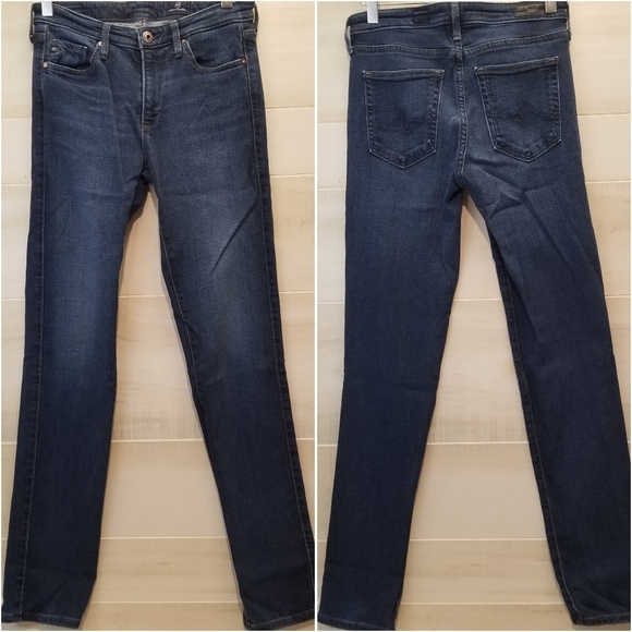 {26R} Adriano Goldschmied Dark Blue Denim Jeans - Picture 1 of 14